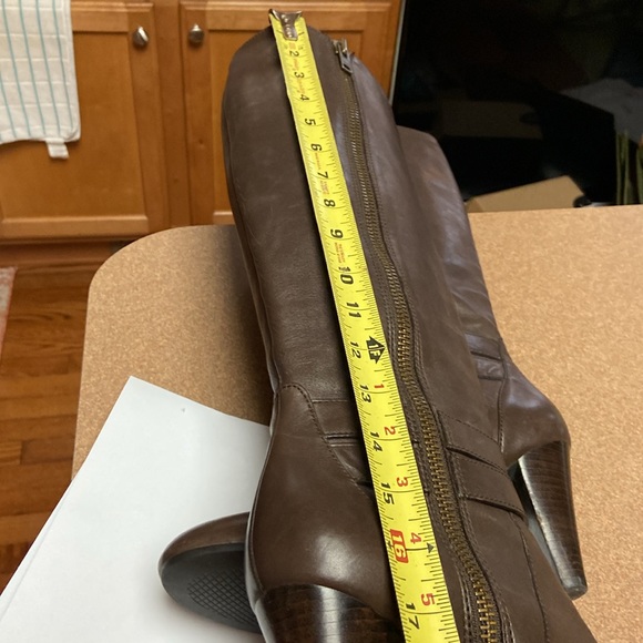 Coach Addie Semi Mate Leather Heel Boots - Picture 15 of 16